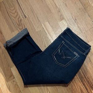 Dark Indigo Women's Cropped Jeans